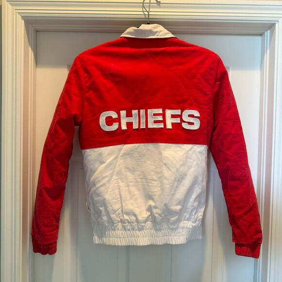 New Era Women's Kansas City Chiefs Red/White Jacket Sz S Unisex NFL Taylor Swift - Picture 3 of 12